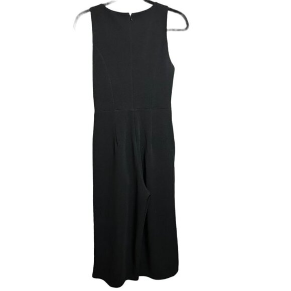 Rachel Zoe Scoop Neck Pull On Cropped Wide Leg Jumpsuit Black Women's Size 4 - Picture 6 of 8